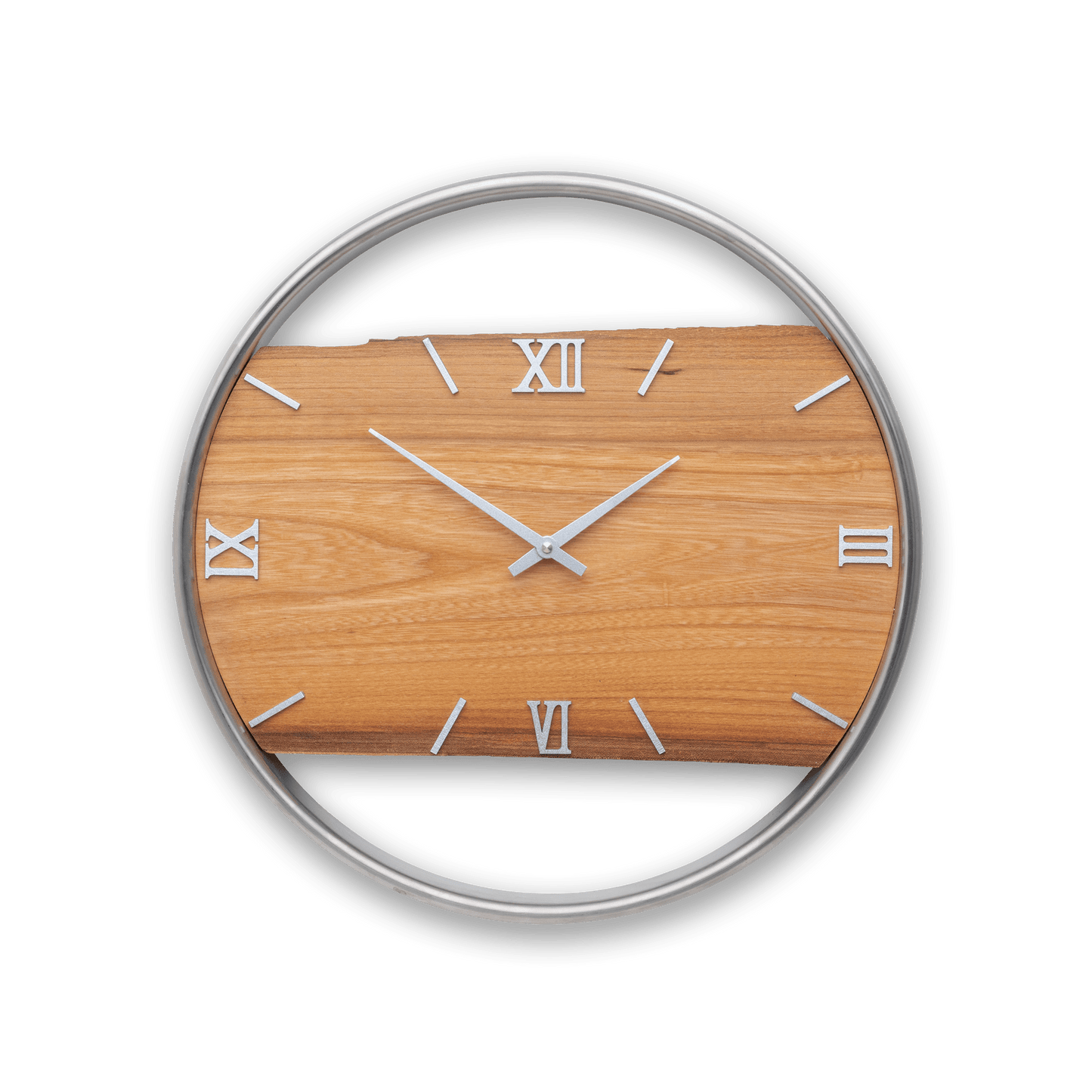 Wanduhr aus Ulmenholz No 394 40cm Klan-Holzdesign