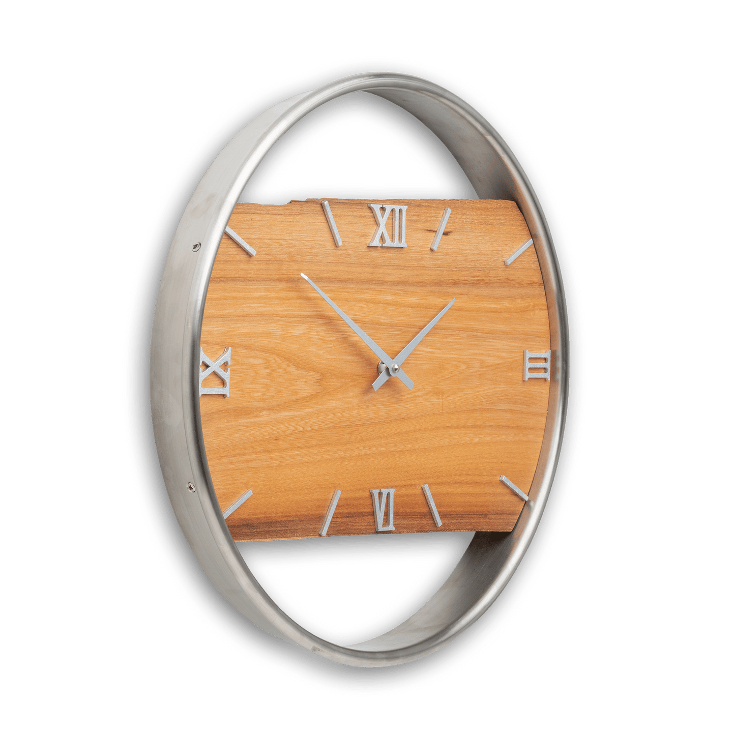 Wanduhr aus Ulmenholz No 394 40cm Klan-Holzdesign