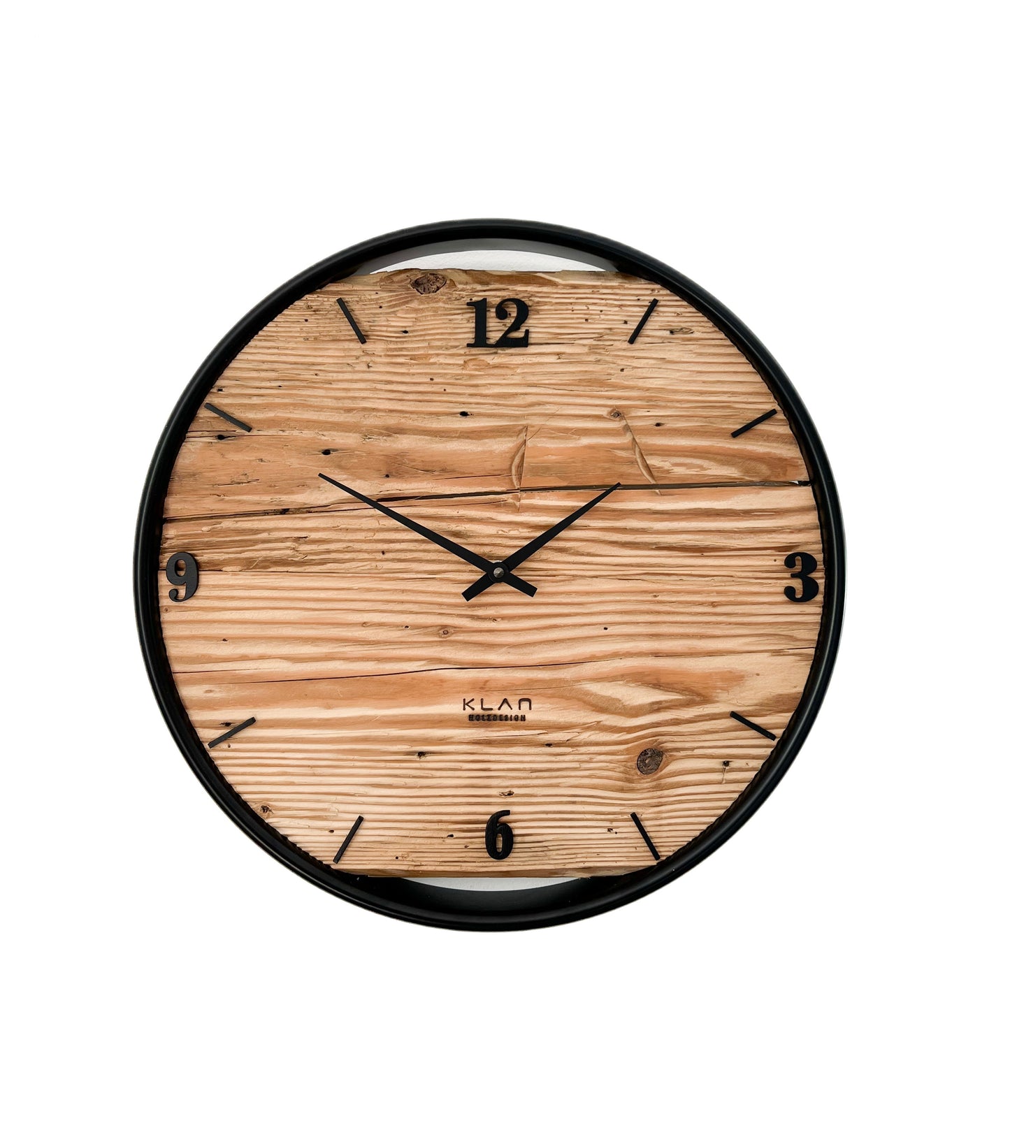 Wall clock made of reclaimed wood NO 385 40cm 
