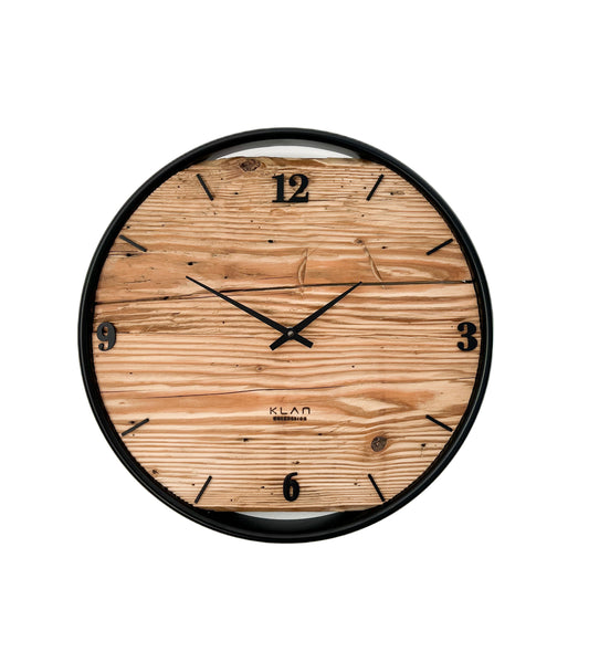 Wall clock made of reclaimed wood NO 385 40cm 