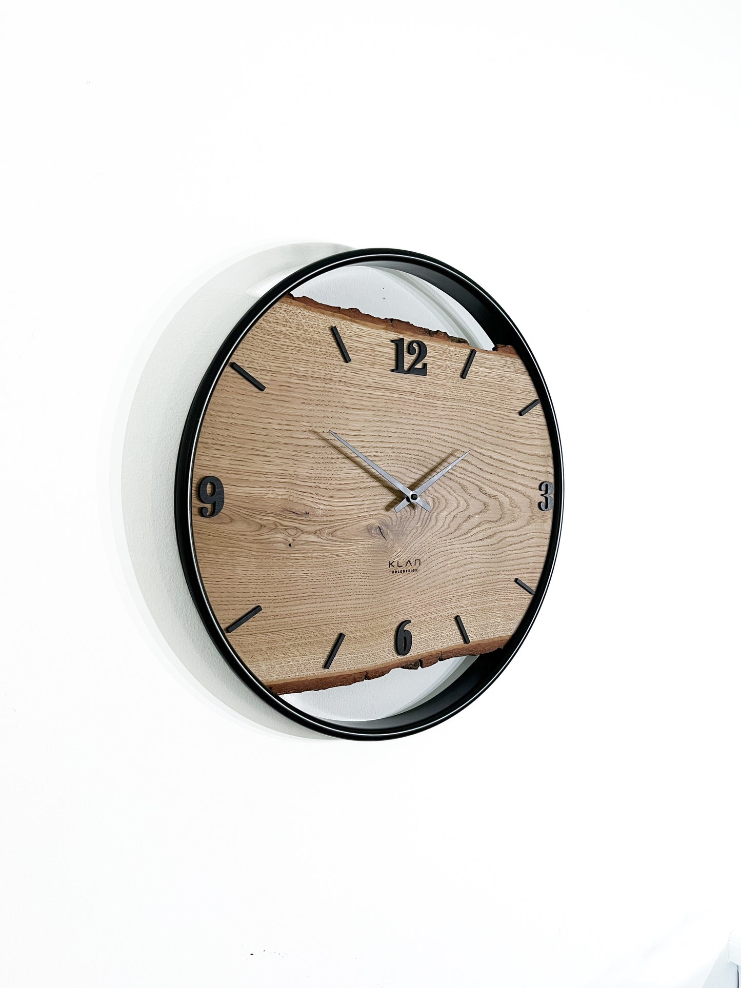 Wall clock made of wood/oak NO 410 45cm 