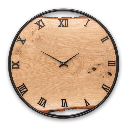 Wall clock made of wood/oak No 352 50cm 