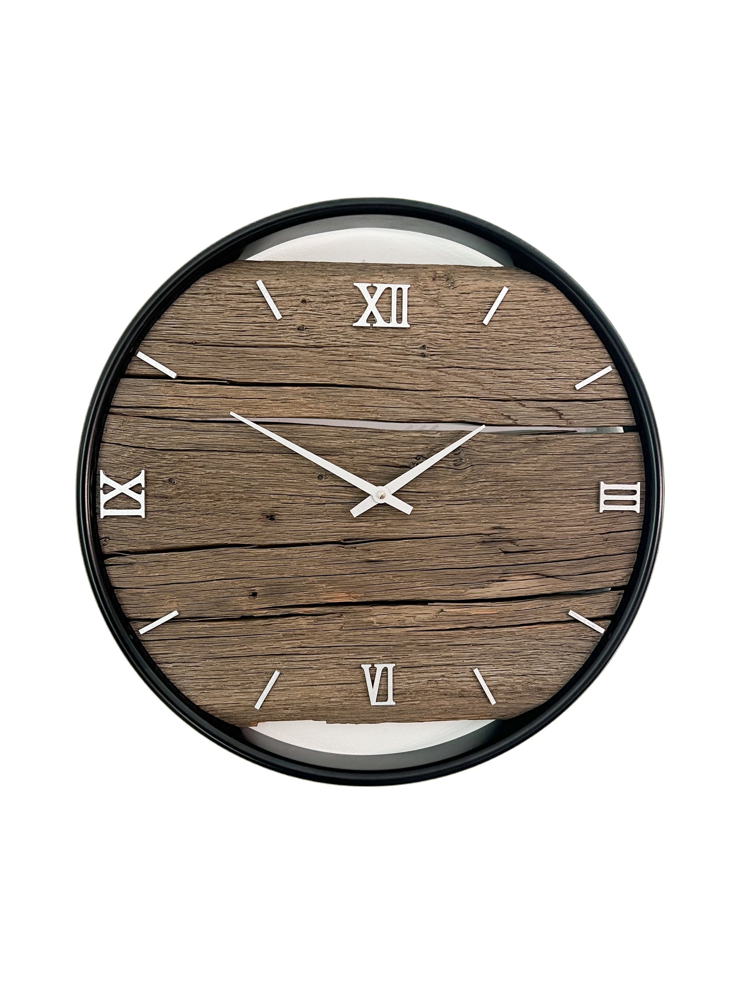 Wall clock made of reclaimed wood NO 371 40cm 
