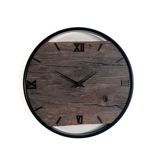 Wanduhr aus Altholz No 545 45cm