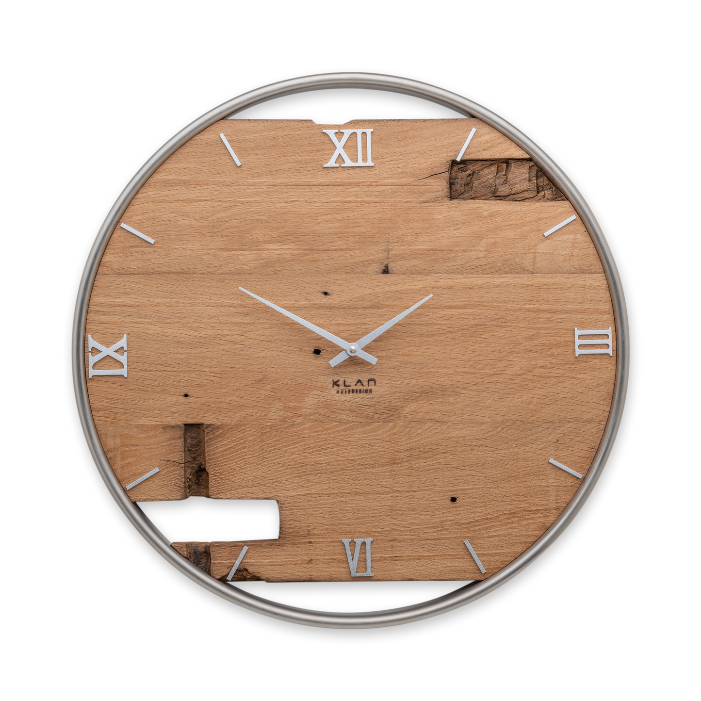 Wall clock made of wood/oak No 352 50cm 