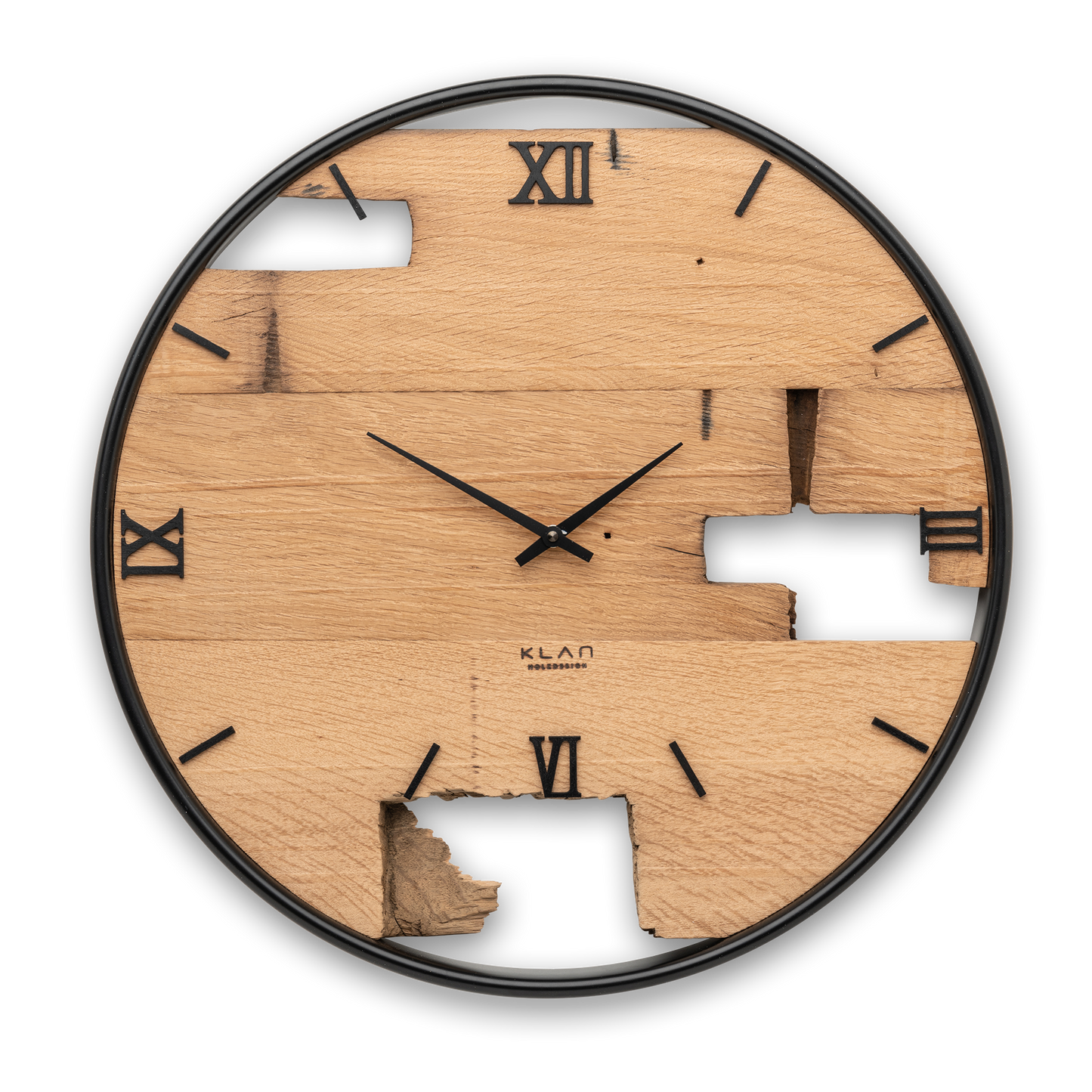 Wall clock made of wood/oak No 352 50cm 