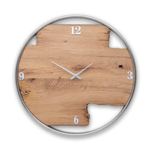 Wall clock made of wood/oak No 352 50cm 