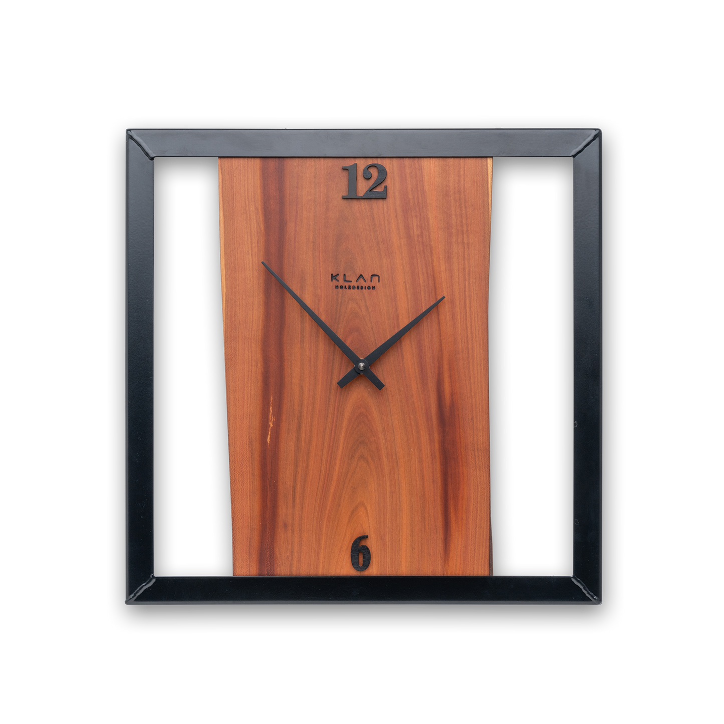 Wooden square wall clock No. 411